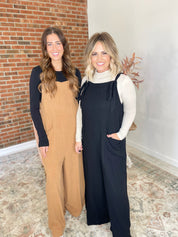 Need a Favor Wide Leg Jumpsuit - Latte