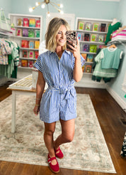 Do Your Thing Spring Stripe Romper