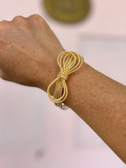 Layered Bow Cuff - Gold