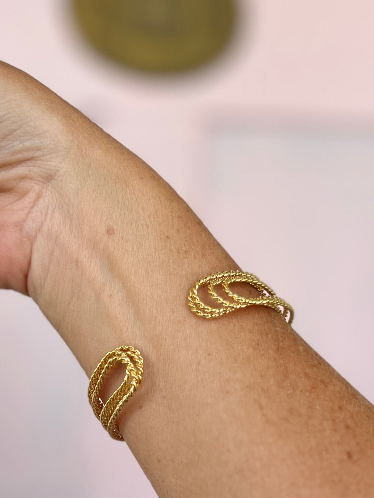 Layered Bow Cuff - Gold
