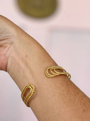 Layered Bow Cuff - Gold