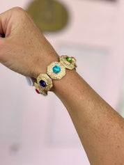 Octagon Stone Bracelet- Multi