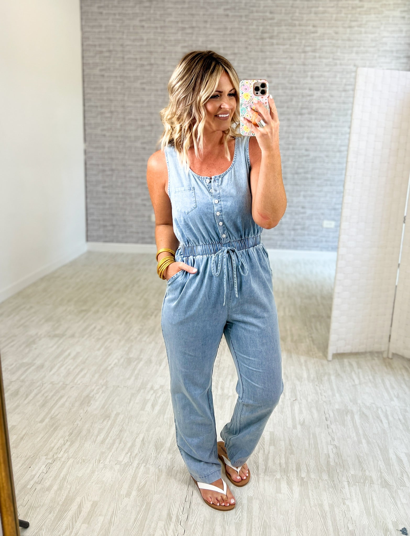 You're Worth It Denim Jumpsuit