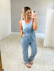 You're Worth It Denim Jumpsuit