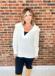 Trust the Journey Sweater Top - Ivory