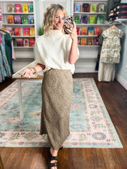 Have It My Way Midi Skirt - Taupe/Brown