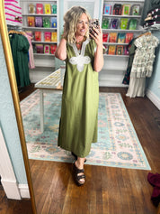 It's Up To You Midi Dress - Olive