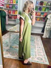 It's Up To You Midi Dress - Olive
