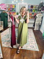 It's Up To You Midi Dress - Olive