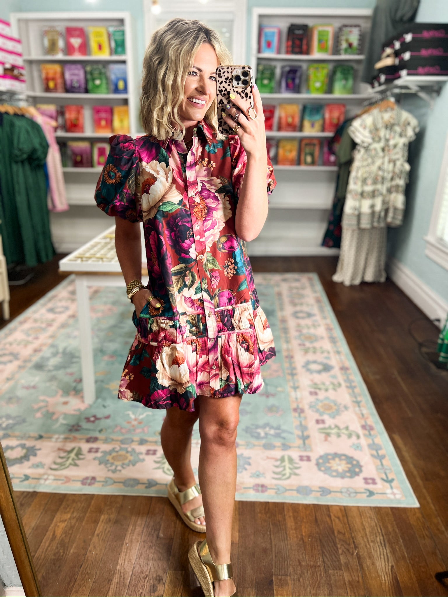 Autumn Bloom Floral Dress