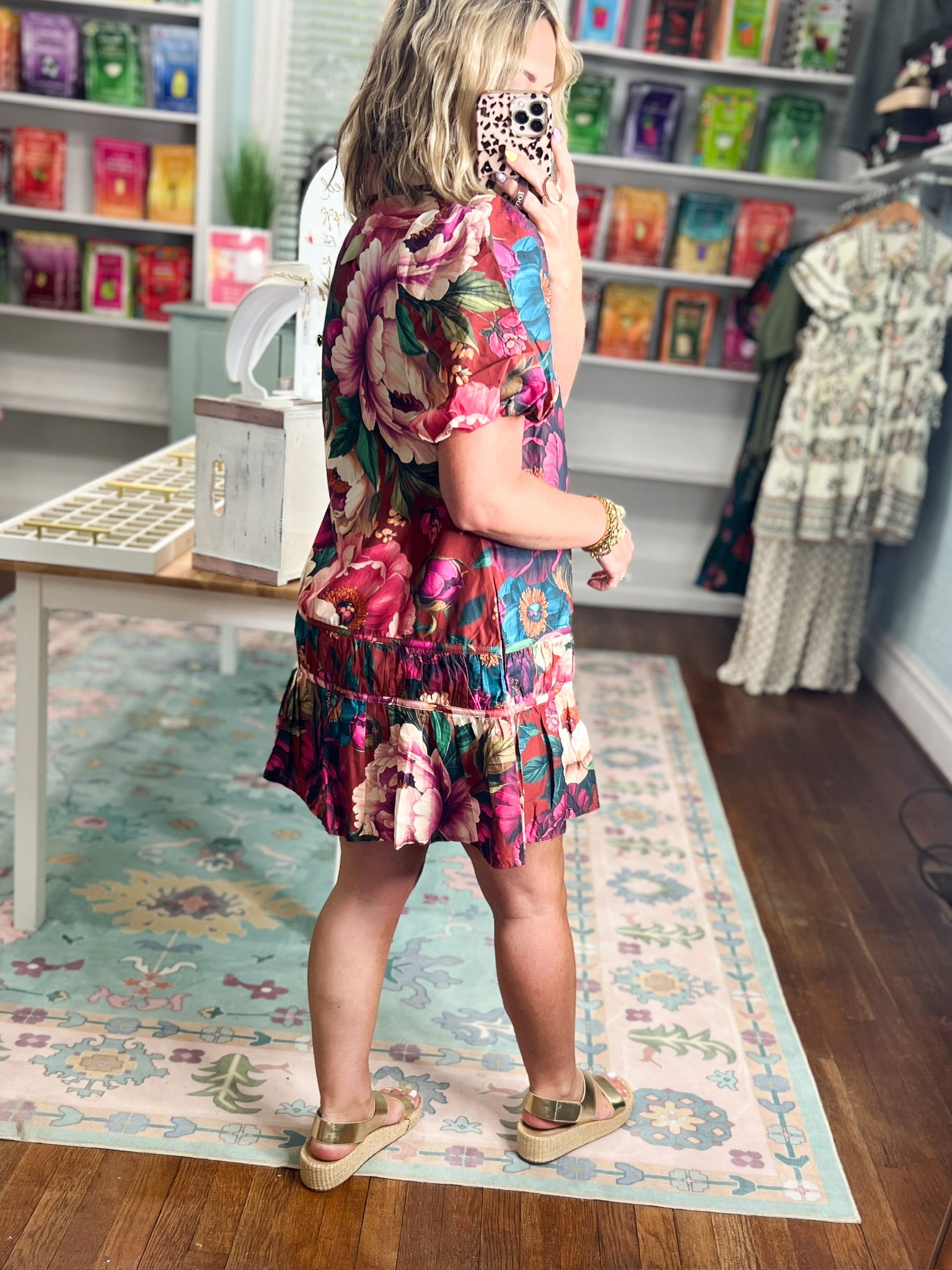 Autumn Bloom Floral Dress