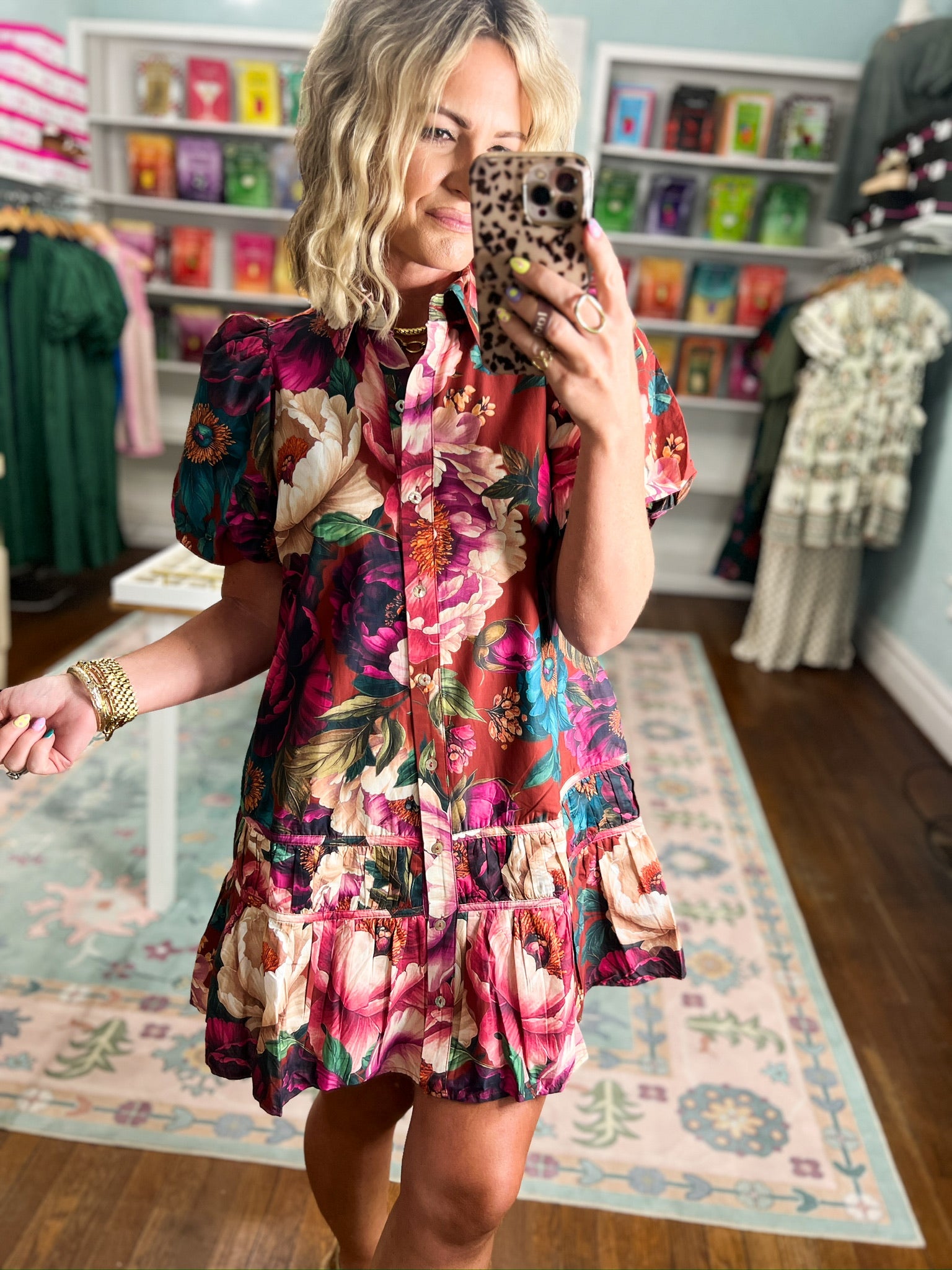 Autumn Bloom Floral Dress