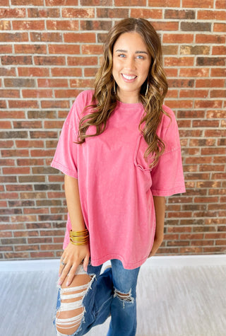 Take Me Home Loose Fit Top - Candy Pink