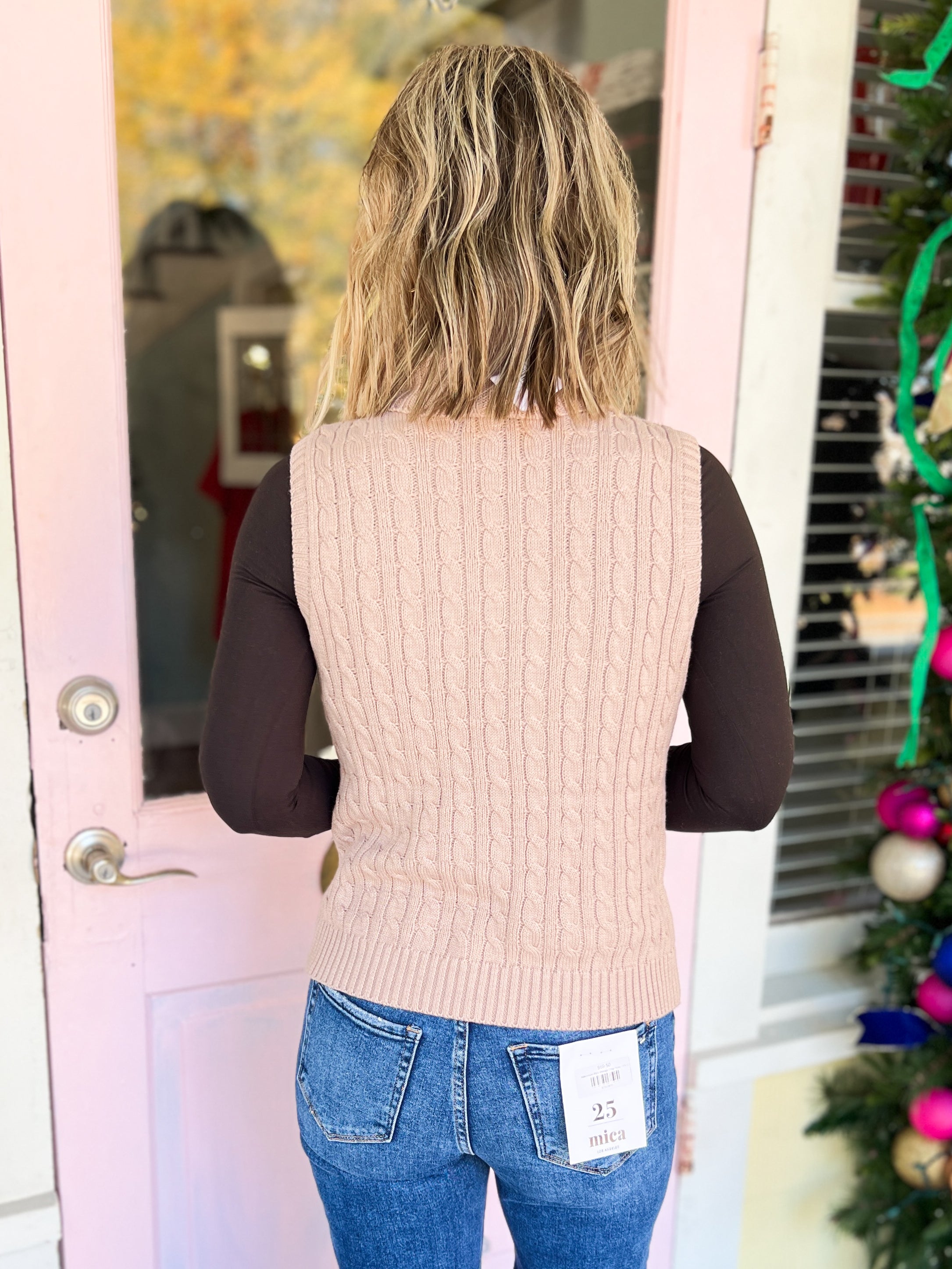 Modern Muse Cable Knit Sweater Vest