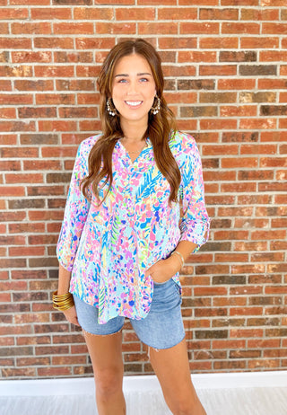The Lizzy Top - Blue Multi