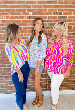 The Lizzy Top - Magenta Multi