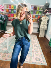 Beyond the Rainbow Crew Neck Top - Ash Jade