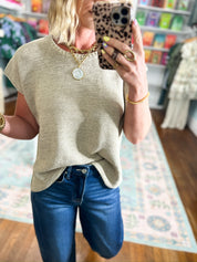 Beyond the Rainbow Crew Neck Top - Heather Mocha