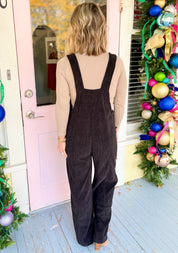 Ultra Soft Corduroy Jumpsuit - Black