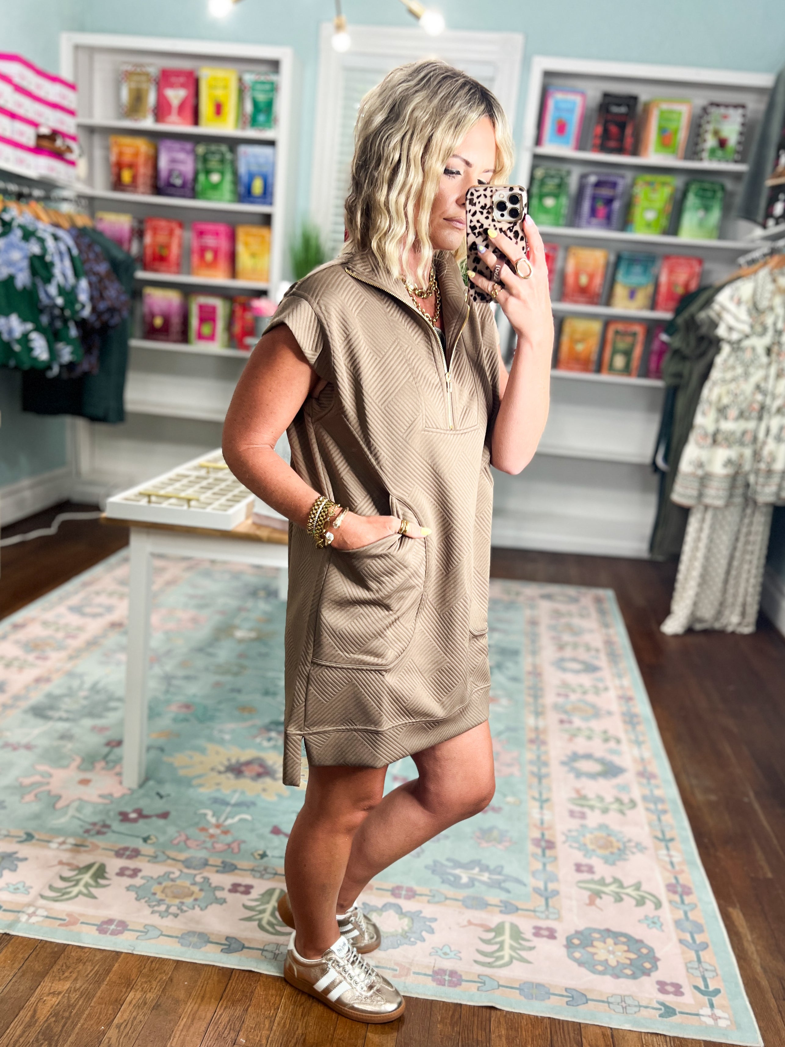 Stay On Your Mind Mini Dress - Mocha