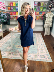 Stay On Your Mind Mini Dress - Navy