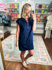 Stay On Your Mind Mini Dress - Navy