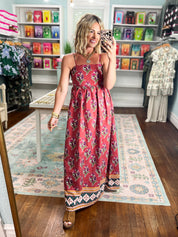 English Rose Floral Print Maxi
