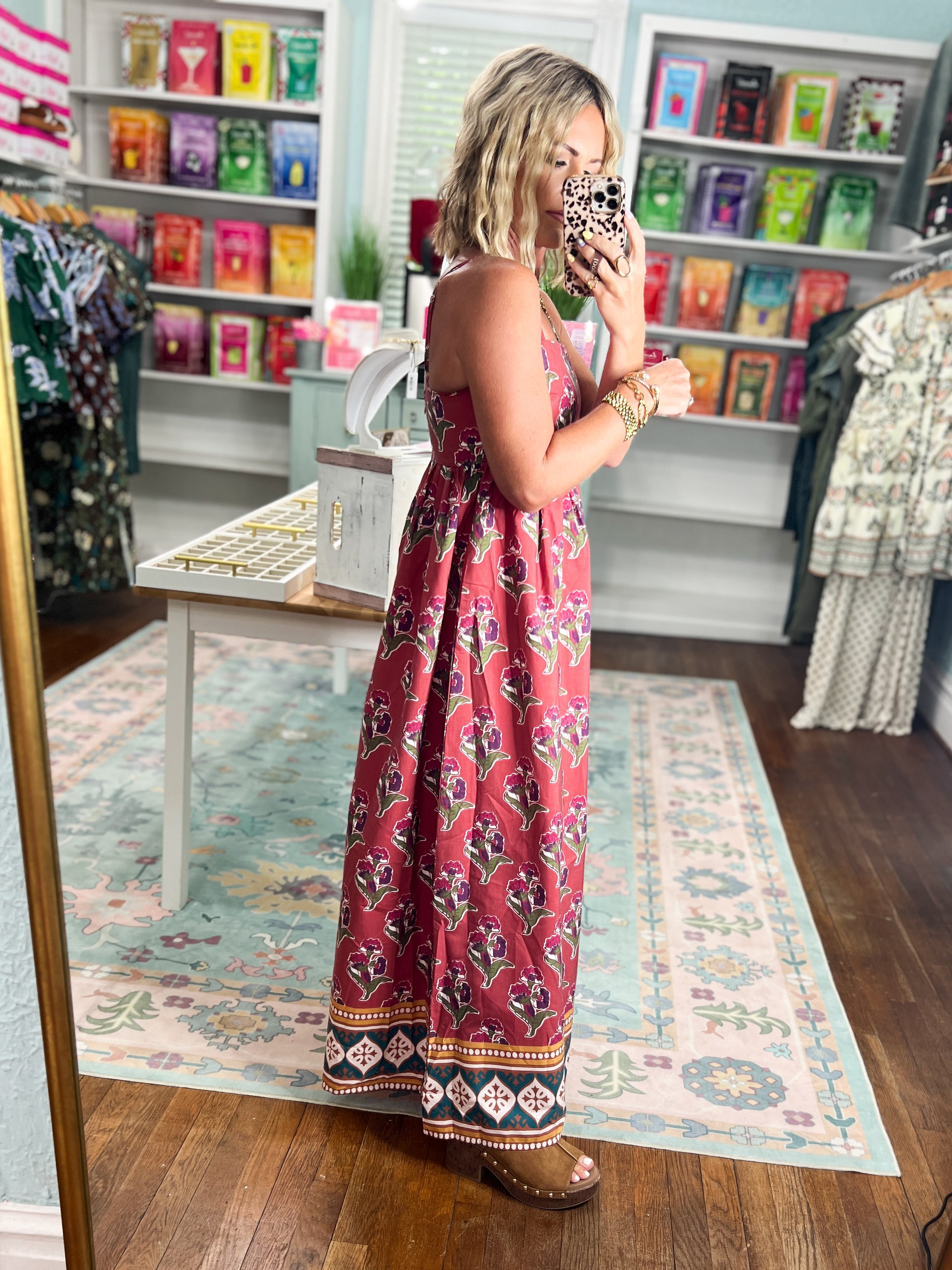 English Rose Floral Print Maxi