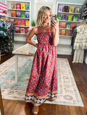 English Rose Floral Print Maxi