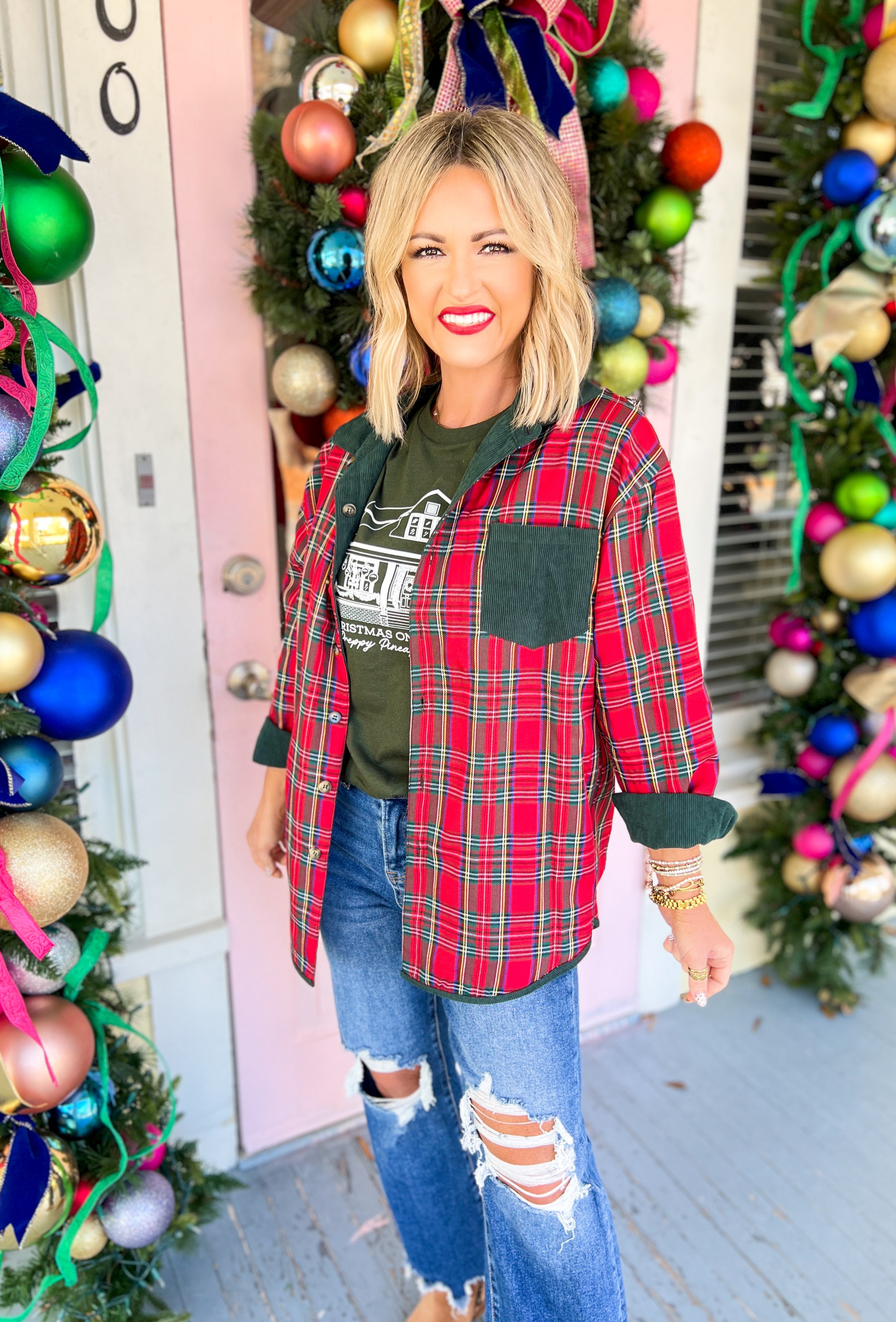 So Plaid to Meet You Reversible Corduroy Shirt