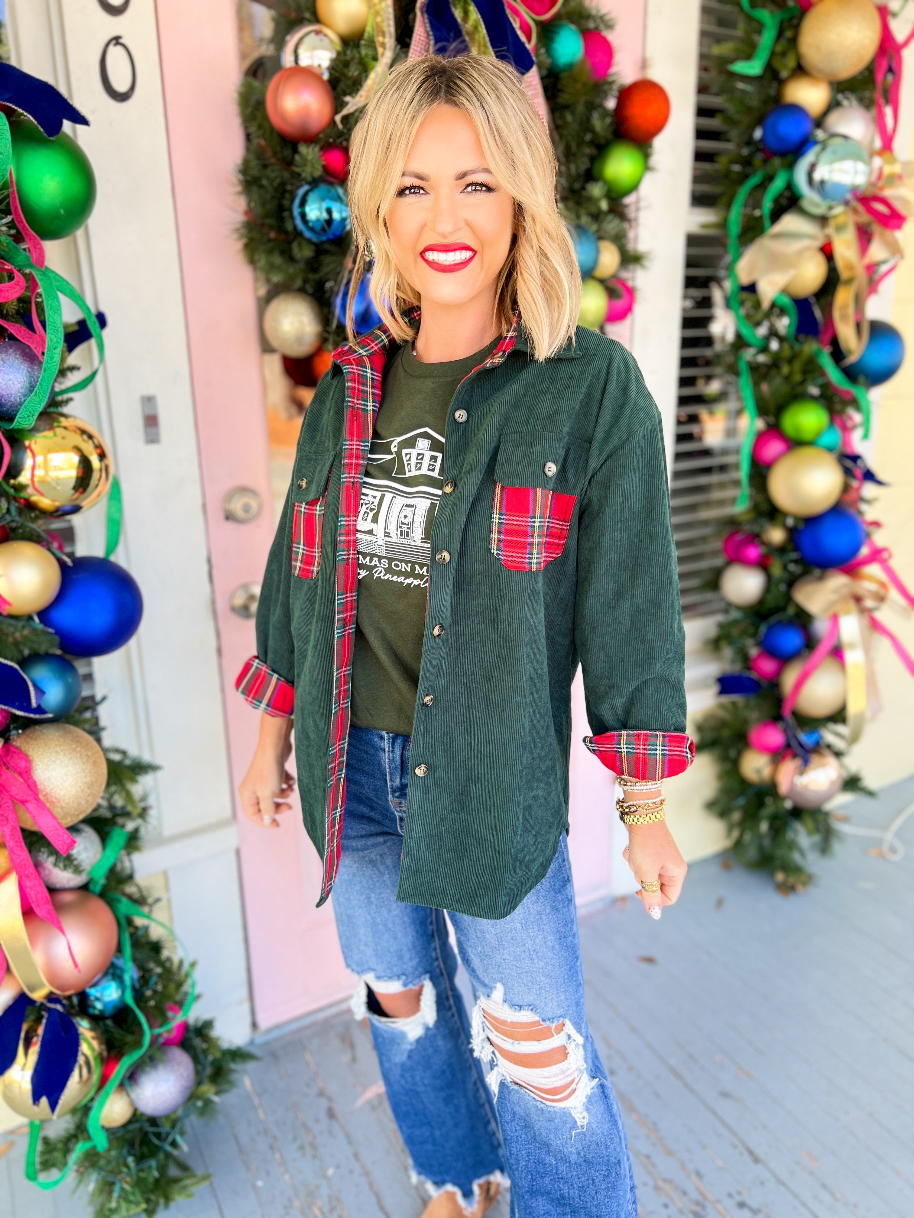 So Plaid to Meet You Reversible Corduroy Shirt