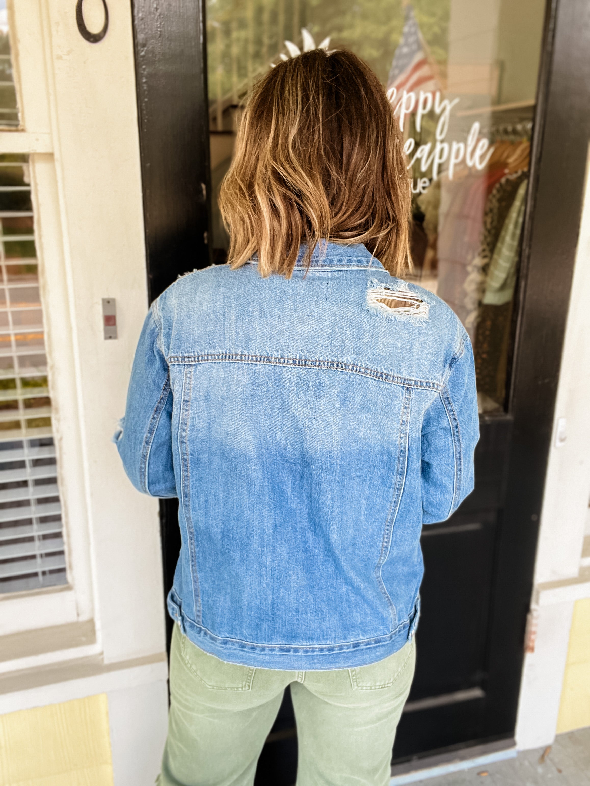 Heavy Distressed Denim Jacket