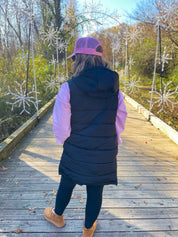 A Wintery Mix Long Puffer Vest