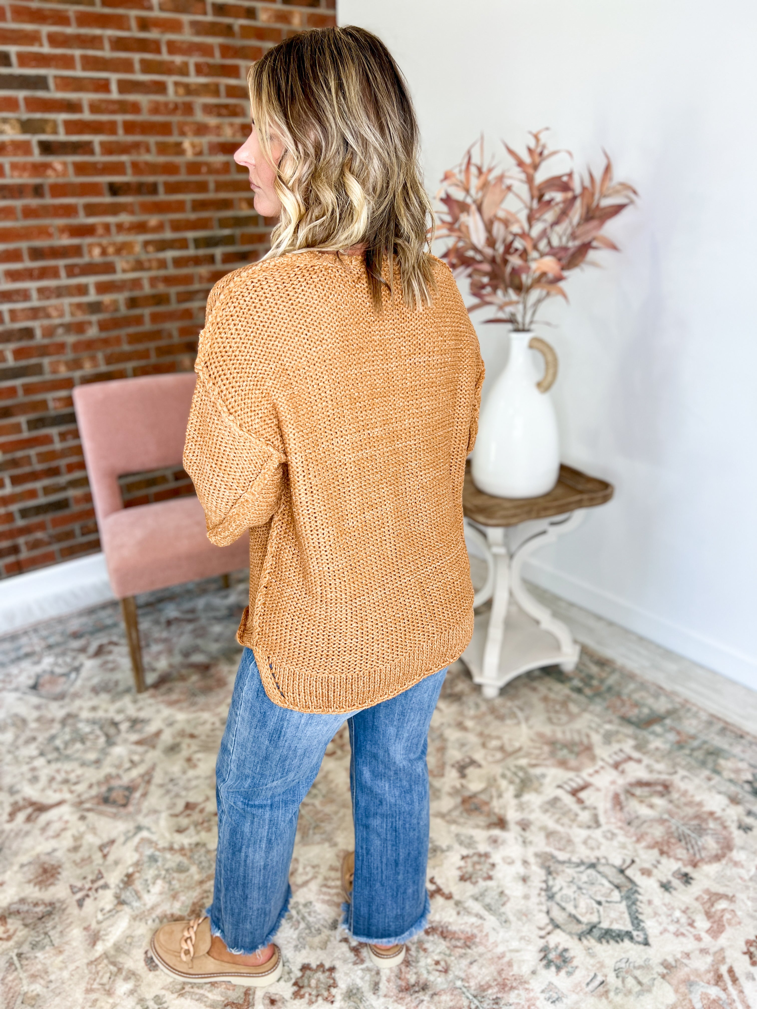 Made You Mine Knit Sweater - Caramel