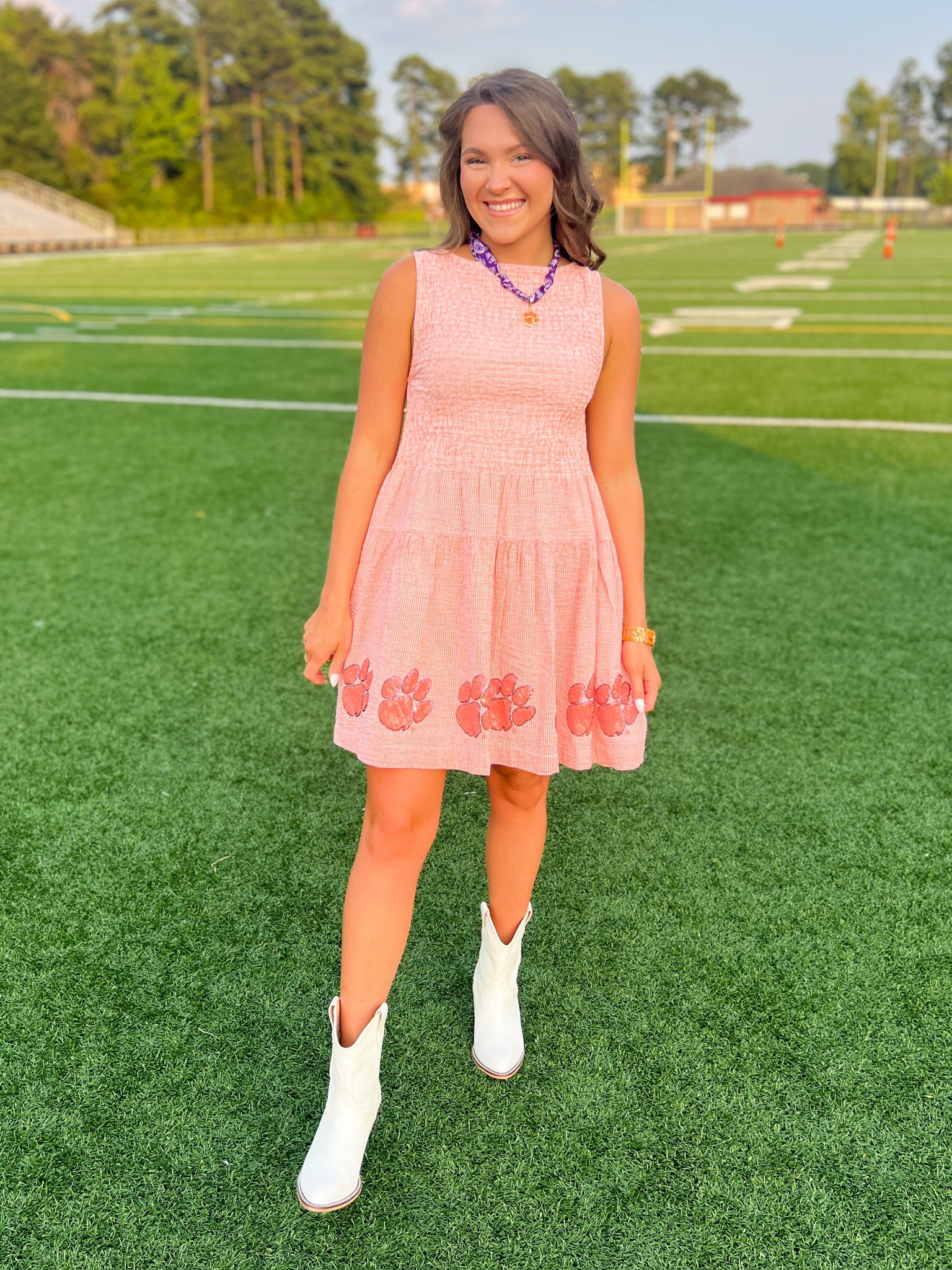 Clemson Seersucker Dress