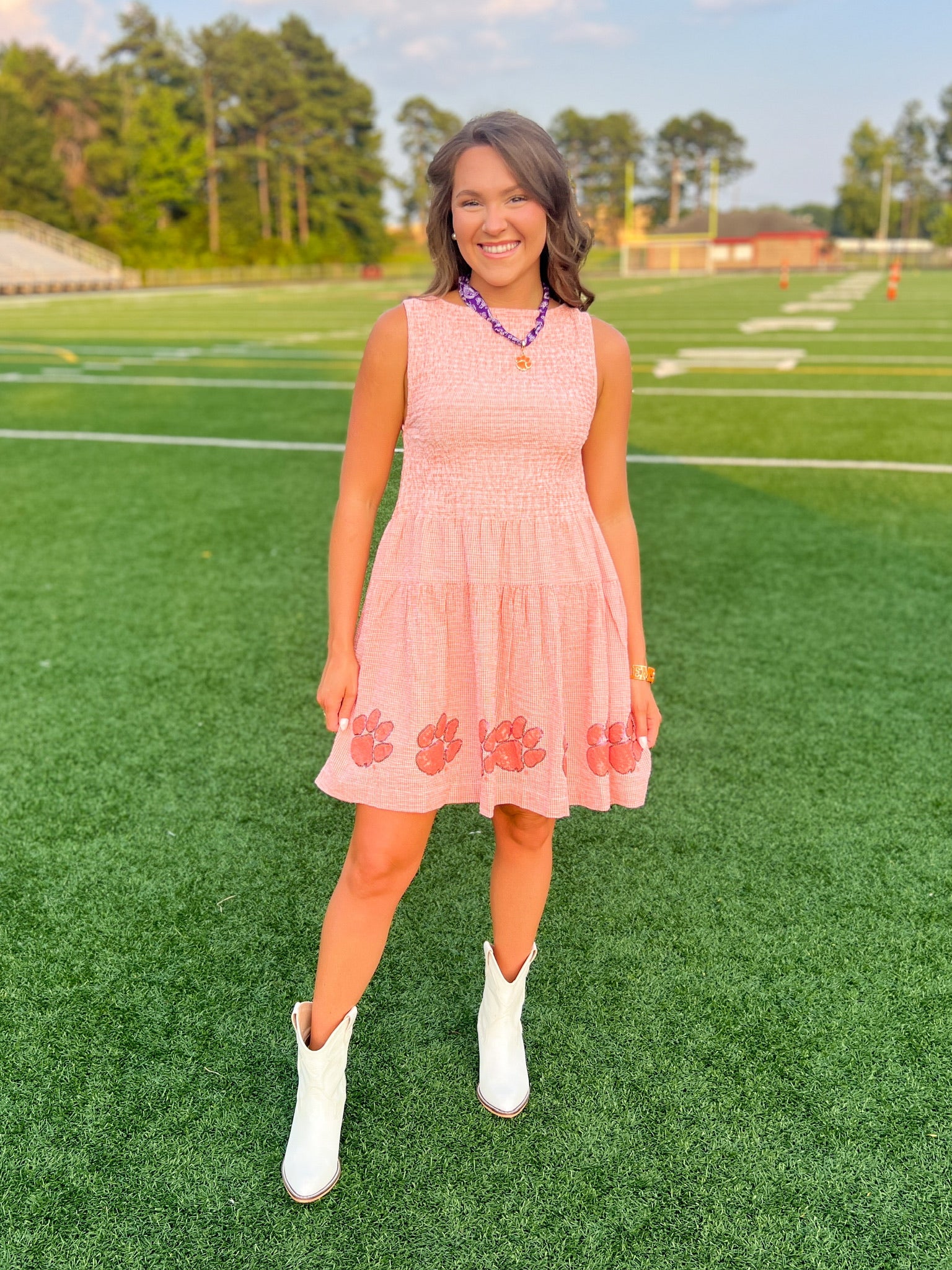 Clemson Seersucker Dress