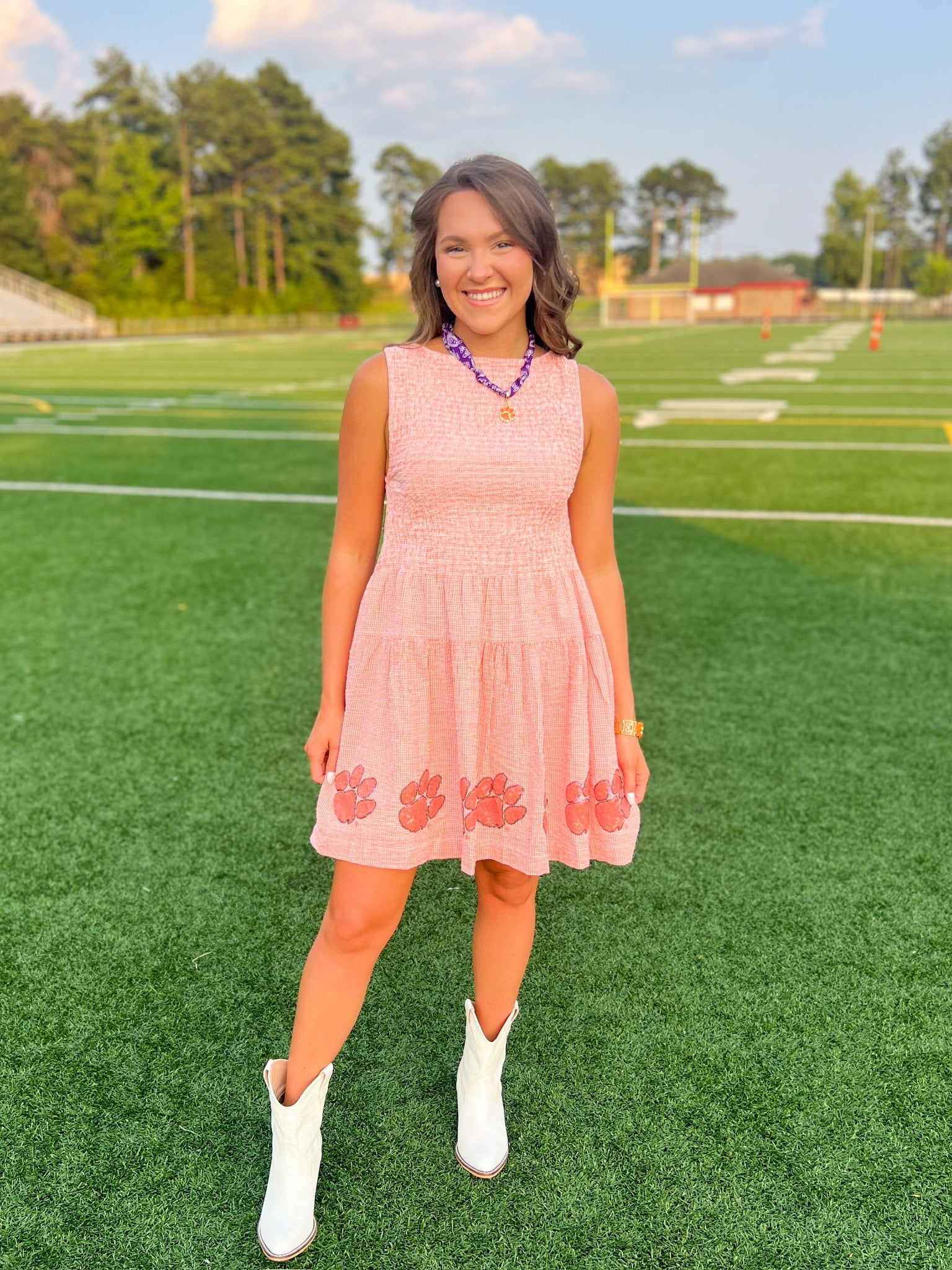 Clemson Seersucker Dress