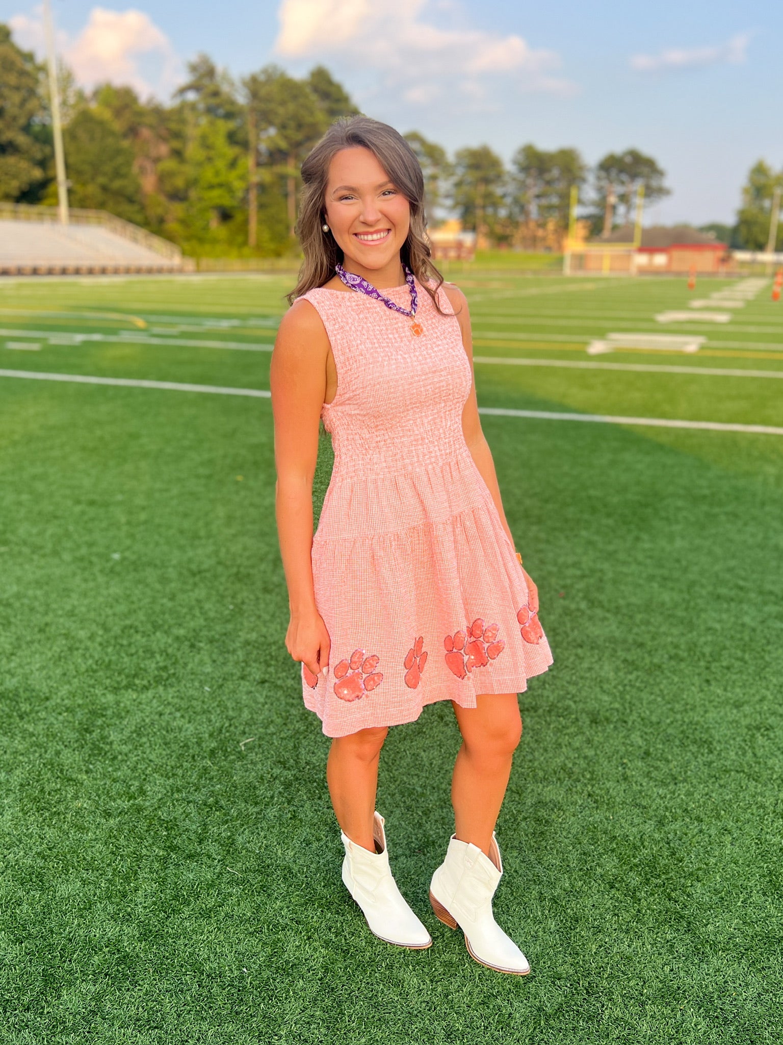 Clemson Seersucker Dress