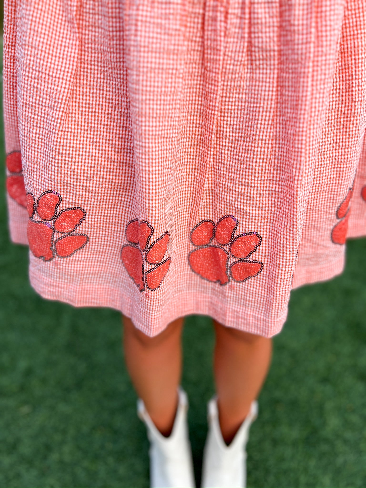Clemson Seersucker Dress
