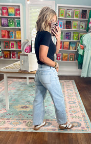 Risen | Slouchy Crop Barrel Jeans