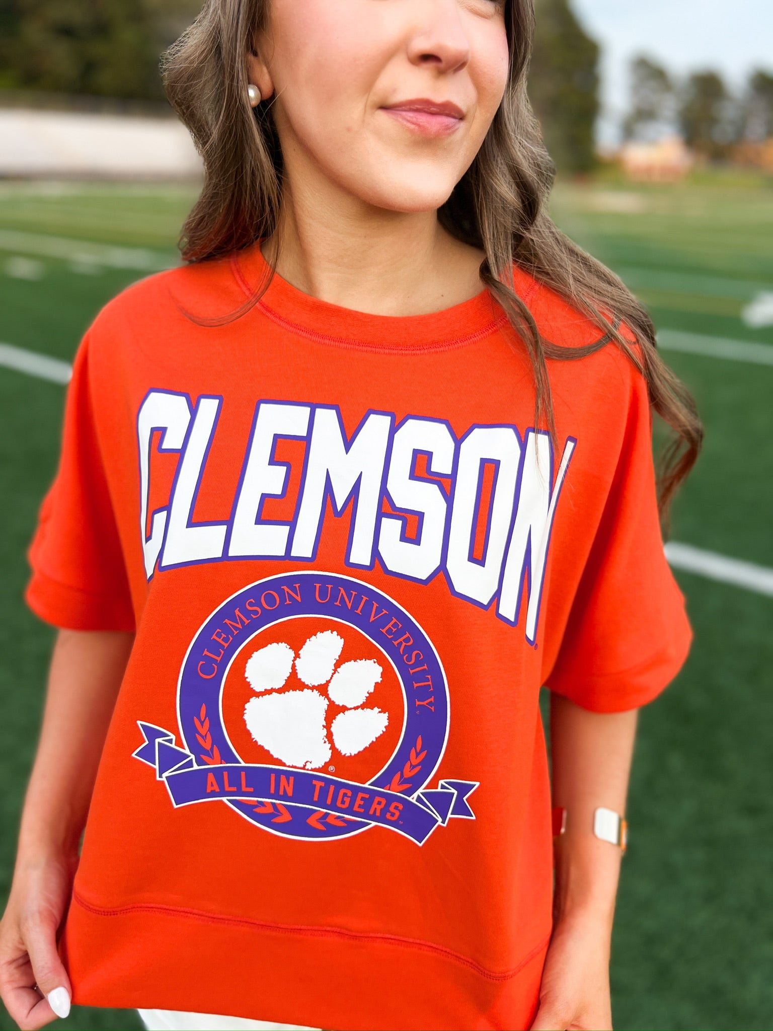 Clemson Crest Dolman Tee