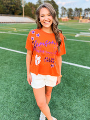 Clemson Fourth Quarter Sequin Tee