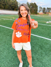 Clemson Fourth Quarter Sequin Tee