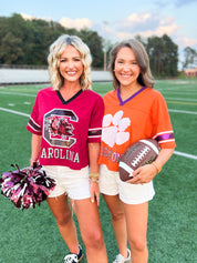 Clemson Blitz Sequin Jersey Tee