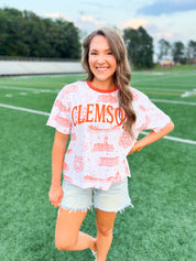 Clemson Toile Embroidered Tee