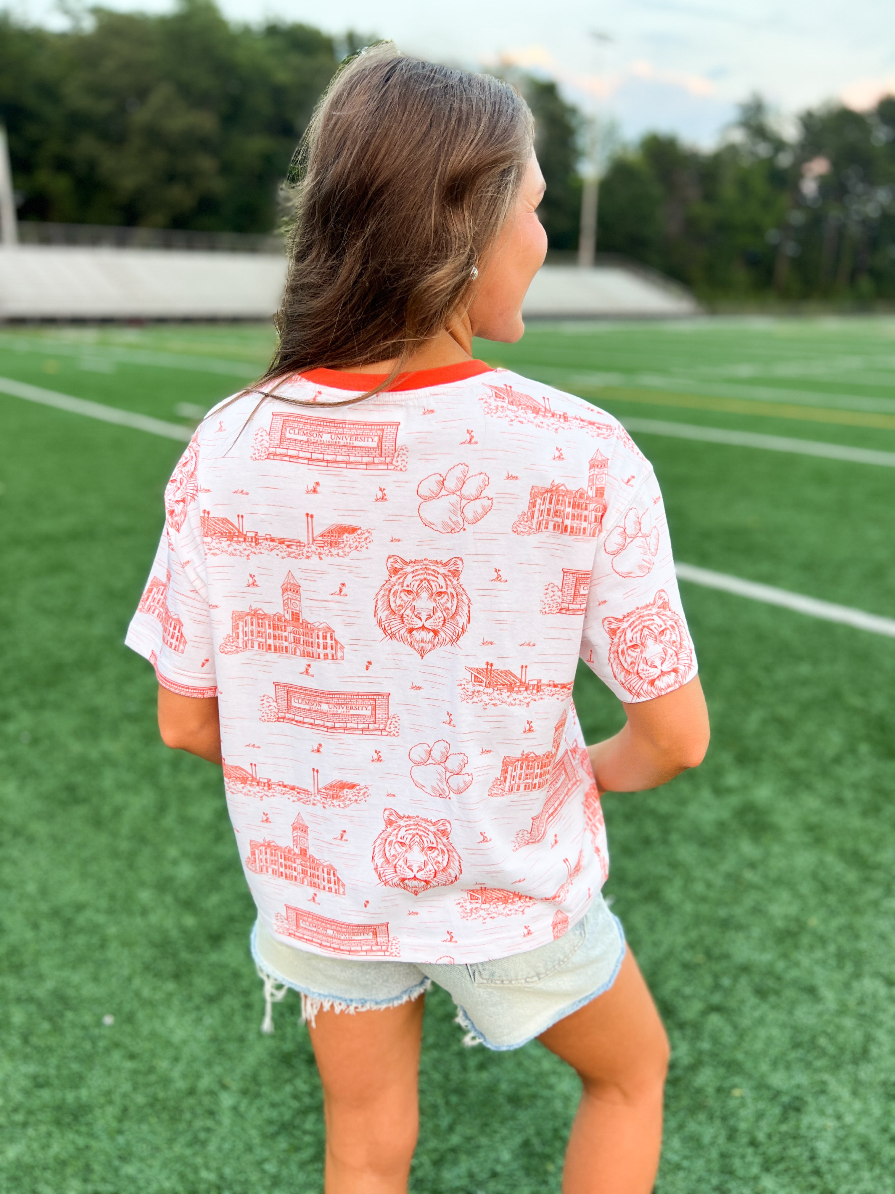 South Carolina Toile Embroidered Tee