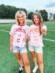 South Carolina Toile Embroidered Tee