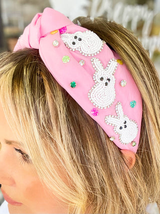 Easter Bunny Beaded Headband