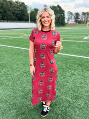 South Carolina Ribbed Midi Dress
