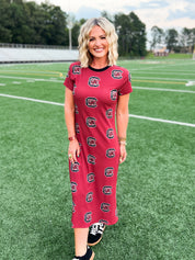 South Carolina Ribbed Midi Dress